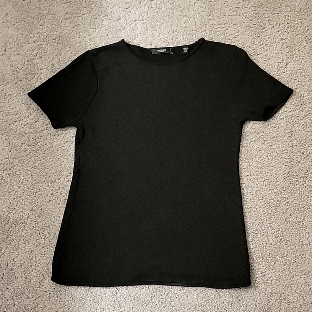 Black Tahari Silk Tee.